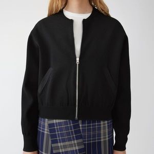 ACNE STUDIOS Pokla Compact Zip-Up Knit Jacket
